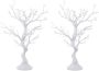 Kunstboom voor decoratie bruiloft eettafel afneembare wensboom bruiloft decoratie boom voor bruiloft receptietafel nepboom wit 58 cm - Thumbnail 2