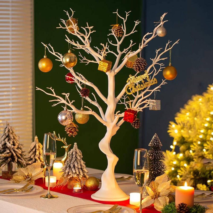 Kunstboom voor decoratie bruiloft eettafel afneembare wensboom bruiloft decoratie boom voor bruiloft receptietafel nepboom wit