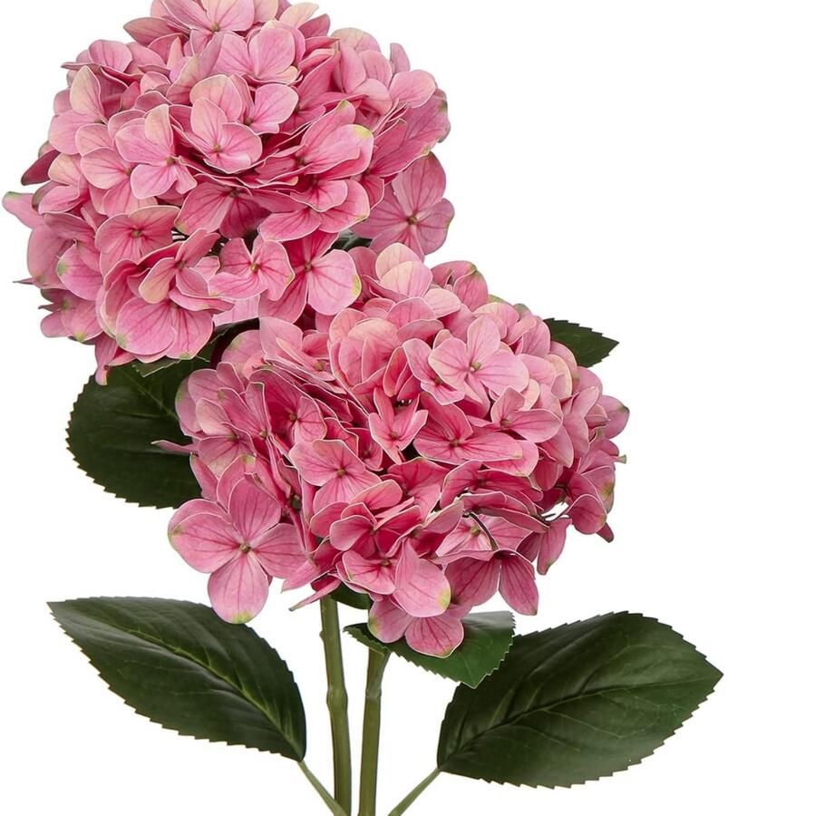Kunsthortensia bloemen real-touch kunstbloemen net als echte hortensia kunsttakken bloemstuk voor bureautafels hotels recepties wachtkamers eettafels cafés decoratie 2 stuks