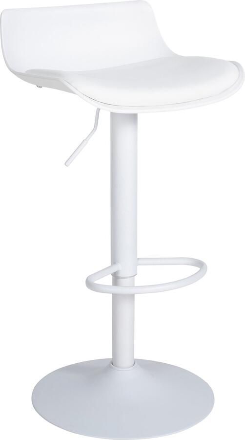 Kunstleren Barkruk Kruk In Hoogte Verstelbare Gaslift 360° Draaibaar Beschermde Vloerbasis