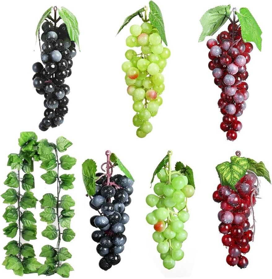 Kunstmatige Druivencluster Levensechte Fruitdecoratie voor Huistuindecoratie