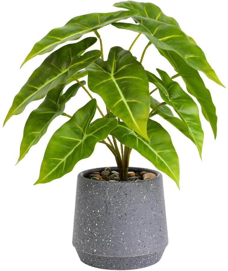 Kunstmatige groene plant in pot kunstmatige vetplanten in pot 33 cm grote kunstmatige groene plant kunstmatig groen blad in pot voor thuis bureau woonkamerdecoratie