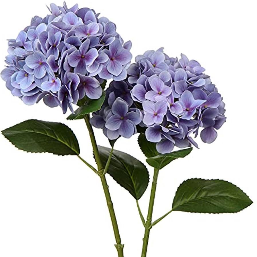 Kunstmatige hortensiabloemen Echte kunstbloemen zoals echte hortensia Kunsttakken Bloemstuk voor kantoortafels hotels recepties wachtkamers eettafels café-decoratie 2 stuks