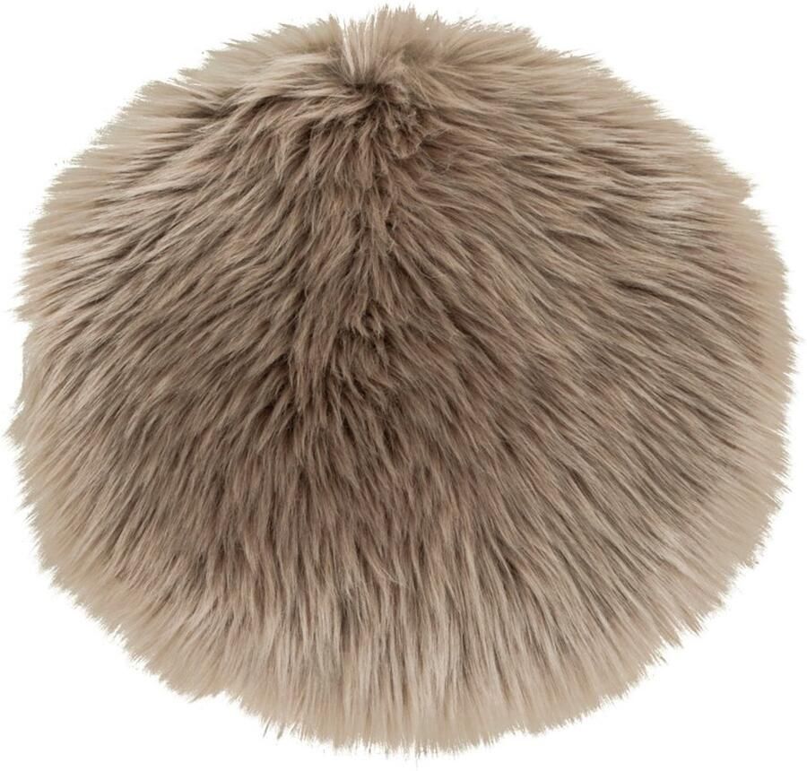 Kunstmatige lamskijnstoelkussen faux schapenvachtkussen lambskinein alternatief zacht en pluche Ø35x6 5 cm