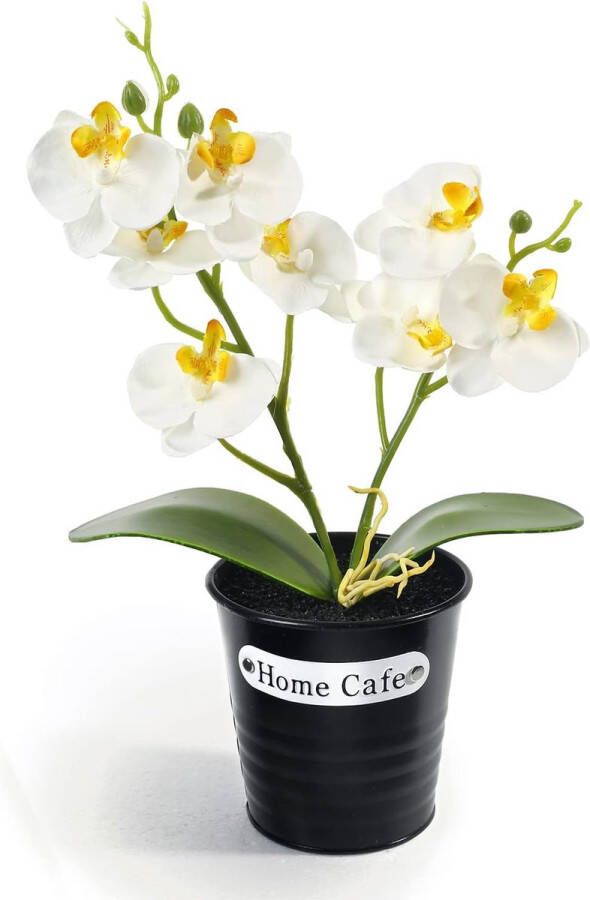Kunstmatige orchidee bloem kamerplanten witte orchideeën kunstmatige planten nep zijde bloem bonsai decoratie eettafel middenstuk badkamer ornament