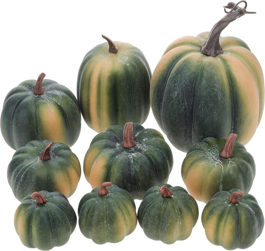 Kunstmatige Stapelbare Halloween Decoratie Nep Pompoenen Set voor Veranda Thuis Party Herfst Tafel Middelpunt B