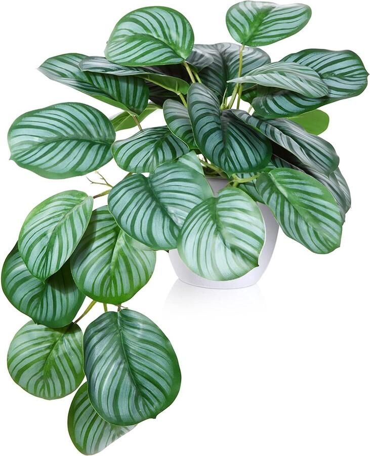 Kunstplant 45 cm kunstplanten in pot voor indoor decoratie thuis bureau badkamer slaapkamer woonkamer decoratie (1 verpakking)