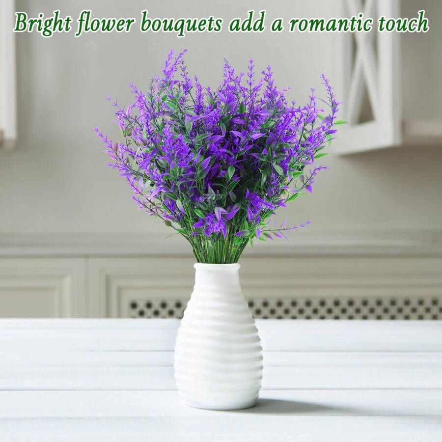 Kunstplanten bloemen kunstbloemen in pot net als echt uv-bestendig 10 bundels kunstbloemen lavendel voor tafel huis tuin decoratie lila