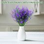 Kunstplanten bloemen kunstbloemen in pot net als echt uv-bestendig 10 bundels kunstbloemen lavendel voor tafel huis tuin decoratie lila - Thumbnail 2