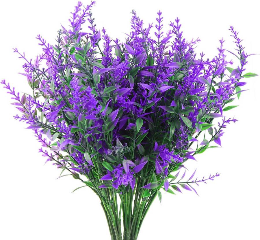 Kunstplanten bloemen kunstbloemen in pot net als echt uv-bestendig 10 bundels kunstbloemen lavendel voor tafel huis tuin decoratie lila