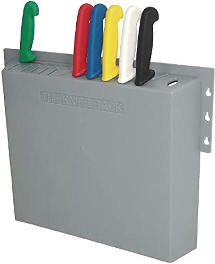 Kunststof Mes Wandrek handig en georganiseerd 1 stuk zwart kunststof