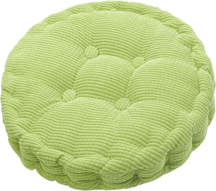 Kussen Stoelkussen Zitkussen Bureaustoel Kussen Zitkussen Eetkamer Zachte Getufte Corduroy Kussens Polyester Groen 45*45cm Voor Stoel Rolstoel & Auto