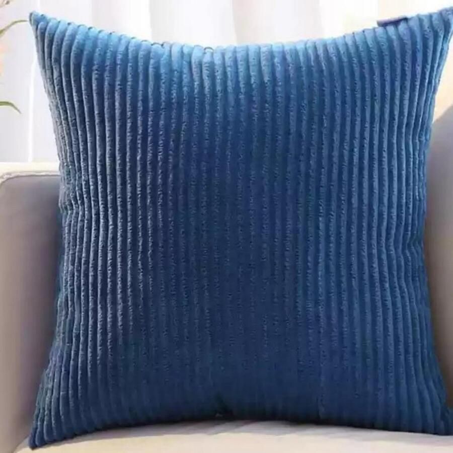 Kussenhoes 75*75 cm 5XL Slaapkamer Woonkamer Woondecoratie Kussenhoes voor slaapbank Corduroy bankdecoratie Corduroy kussenhoes voor slaapkamer Zonder kern Gestreepte sierkussenhoes - Foto 3