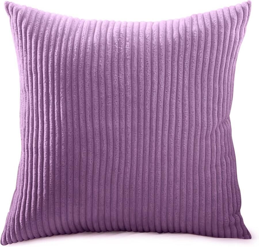 Kussenhoes 45*45cm 1 stuk -M Slaapkamer Woonkamer Woondecoratie Kussenhoes voor slaapbank Corduroy bankdecoratie Corduroy kussenhoes voor slaapkamer Zonder kern Gestreepte sierkussenhoes - Foto 2