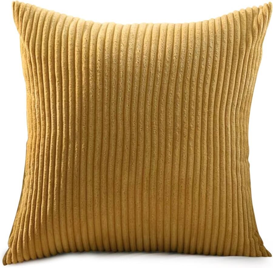 Kussenhoes 50*50 cm 1 stuk -2XL Slaapkamer Woonkamer Woondecoratie Kussenhoes voor slaapbank Corduroy bankdecoratie Corduroy kussenhoes voor slaapkamer Zonder kern Gestreepte sierkussenhoes - Foto 2