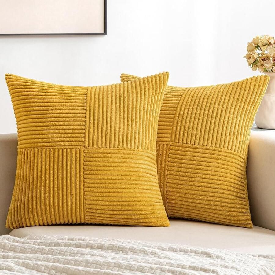 Kussenhoes 50x60 Corduroy Fluwelen Kussensloop Modern Zacht Decoratief Bank Slaapkamer 50x50 Kurkuma kussenhoes 50x60