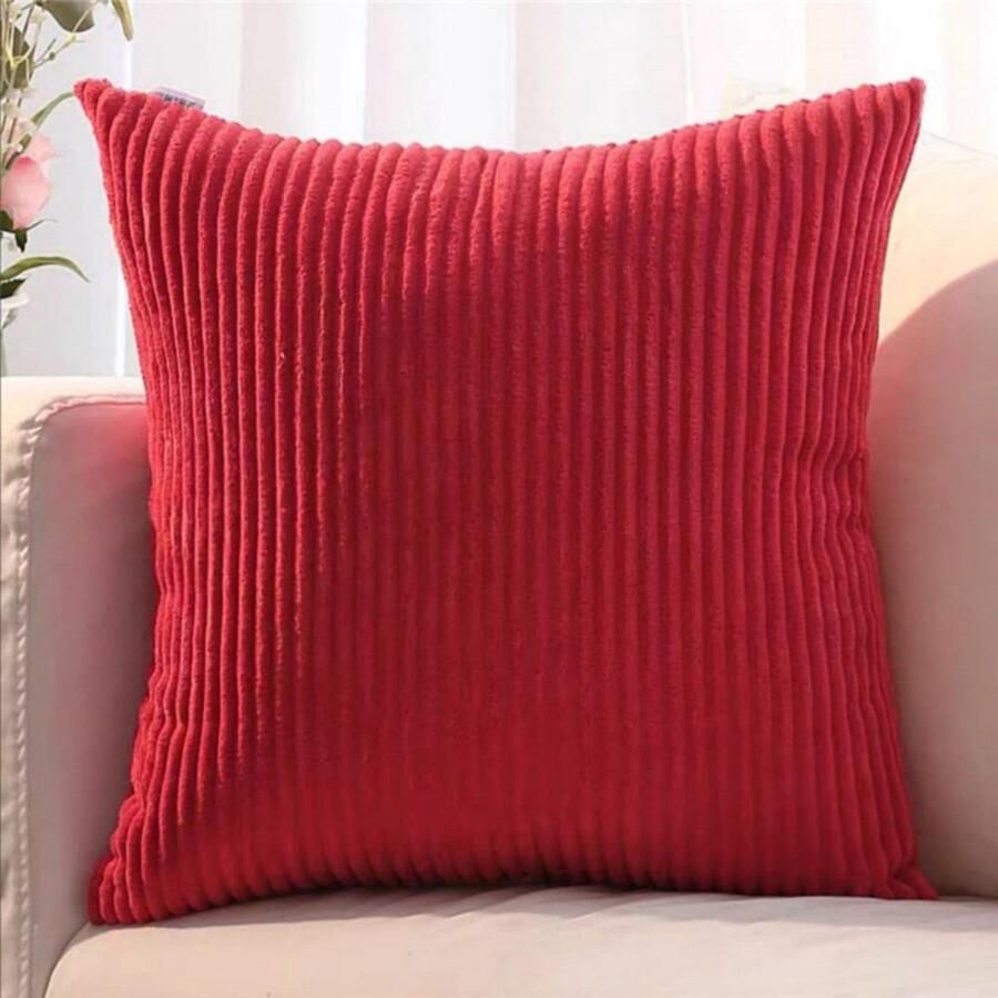 Kussenhoes 65*65 cm 4XL Slaapkamer Woonkamer Woondecoratie Kussenhoes voor slaapbank Corduroy bankdecoratie Corduroy kussenhoes voor slaapkamer Zonder kern Gestreepte sierkussenhoes