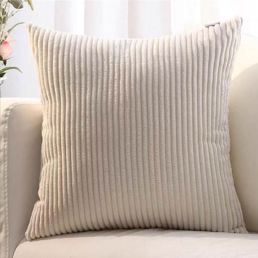 Kussenhoes 75*75 cm 5XL Slaapkamer Woonkamer Woondecoratie Kussenhoes voor slaapbank Corduroy bankdecoratie Corduroy kussenhoes voor slaapkamer Zonder kern Gestreepte sierkussenhoes - Foto 2