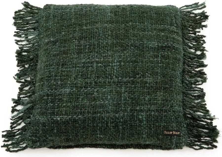 Rootz Living Rootz Kussenhoes Boho Kussensloop Bosgroen Sierkussen Voegt Boho Vibe toe 40cm x 40cm x 10cm