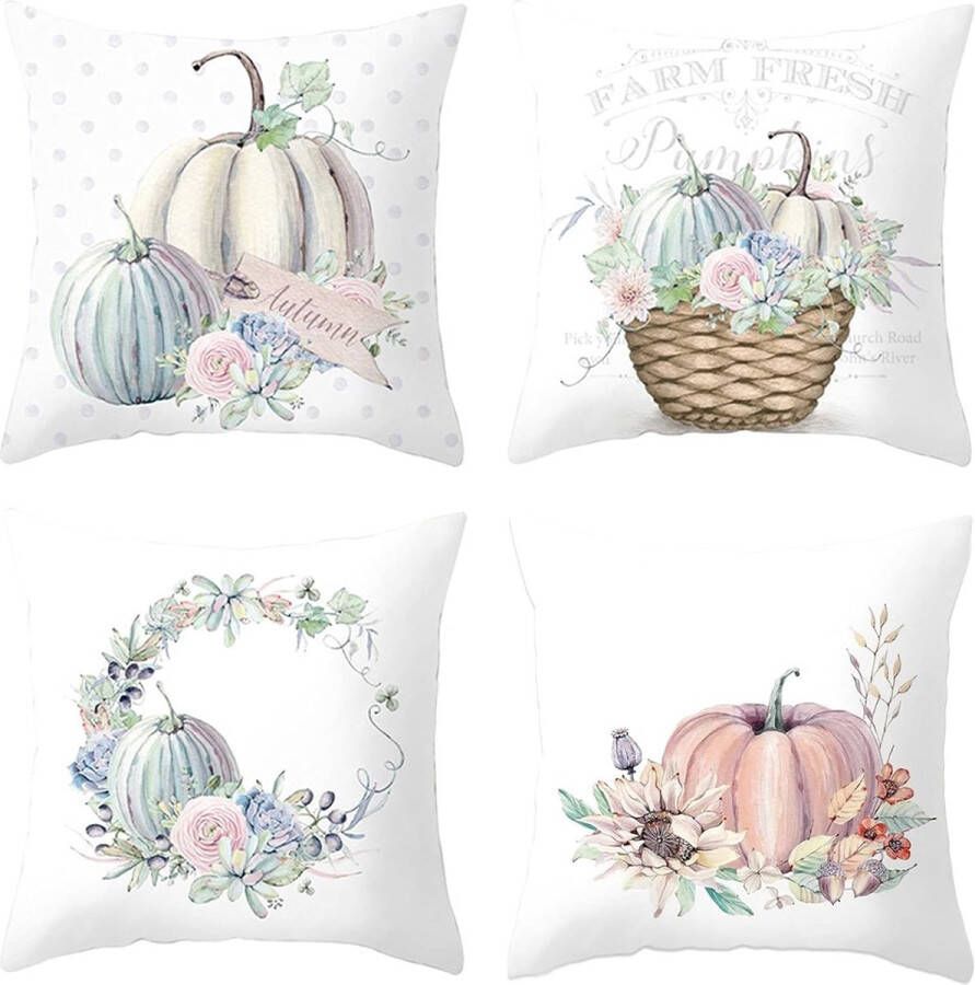 Set van 2 kussenhoes geborduurde sierkussenhoezen 45 x 45 cm voor tuin loungebank decoratieve kussens woonkamer slaapkamer 2 delige set kussenhoezen bloemenpatroon