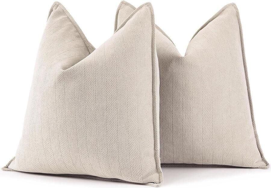 Kussenhoezen Set van 2 Chenille Kussens Elegant Design Decoratief en Luxe Voor Sofa Bed en Woondecoratie