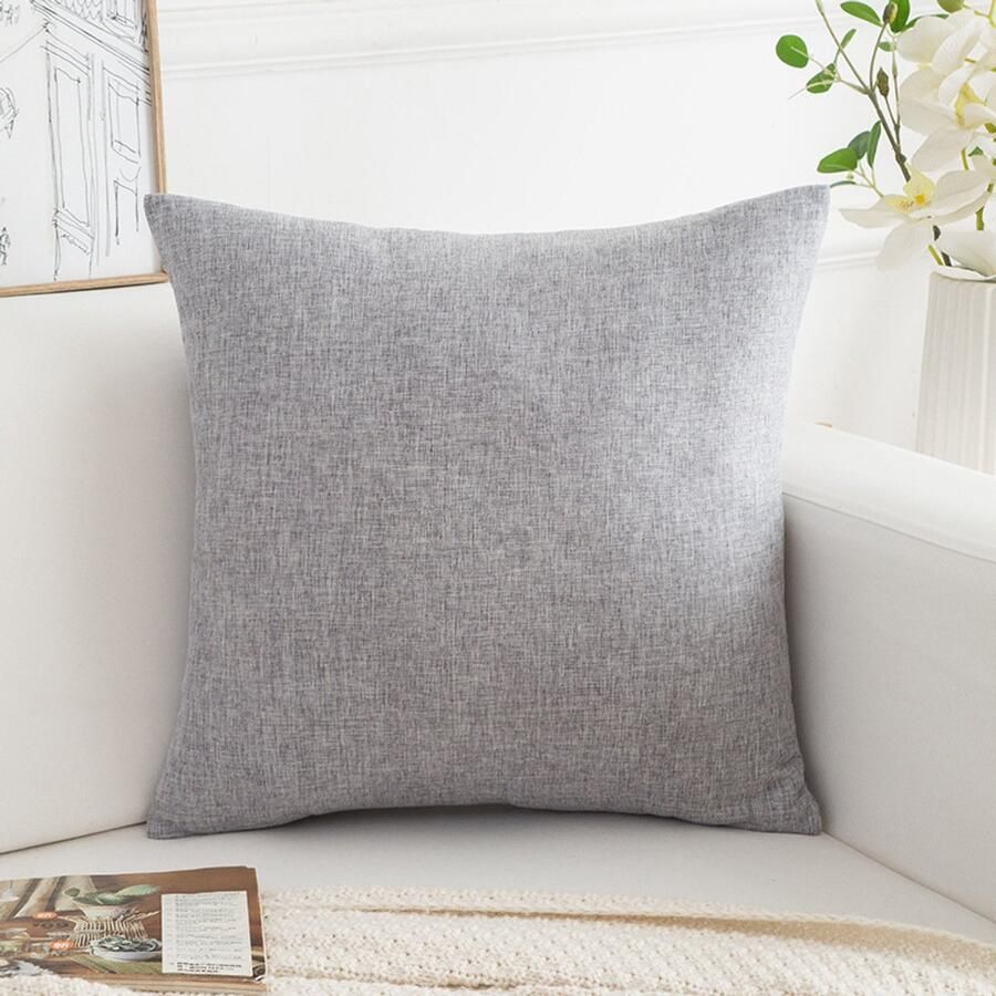 Kussenhoezen voor banken Set van 2 Kussenhoezen van fijn linnen Comfortabele sierkussenhoezen Moderne decoratieve kussenslopen Voor bank Woonkamer Bank Terras 50x50cm Lichtbruin - Foto 3