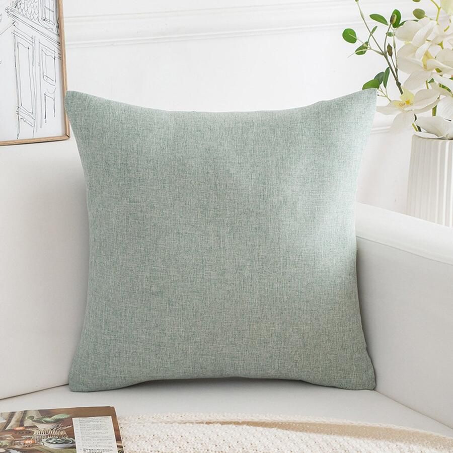 Kussenhoezen voor banken Set van 2 Kussenhoezen van fijn linnen Comfortabele sierkussenhoezen Moderne decoratieve kussenslopen Voor bank Woonkamer Bank Terras 50x50cm Lichtbruin - Foto 6