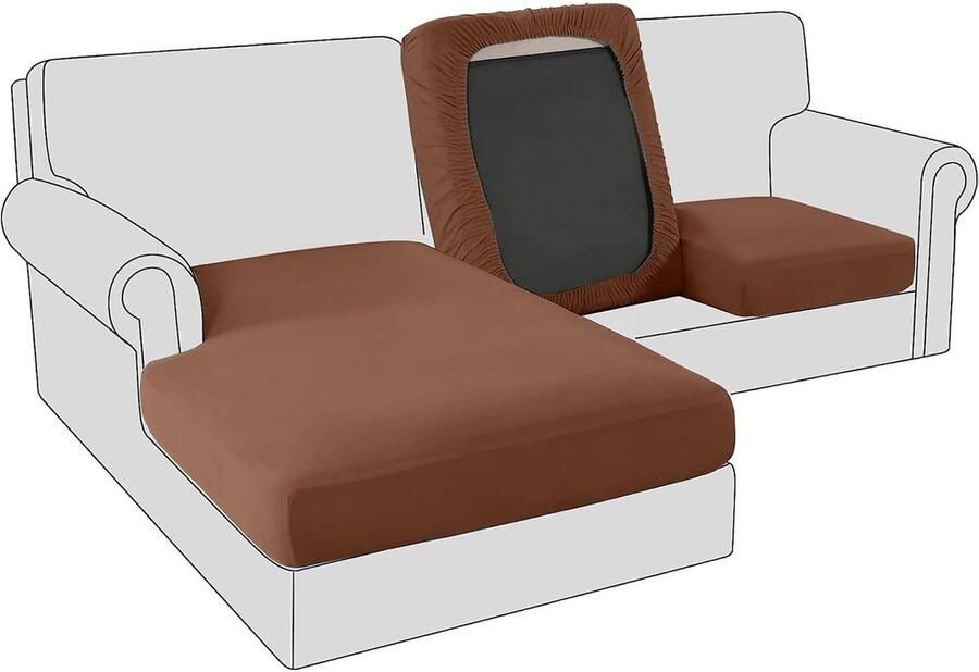 Kussenovertrekken voor Sofa Antislip Set van 1 Fluweel Kleuren