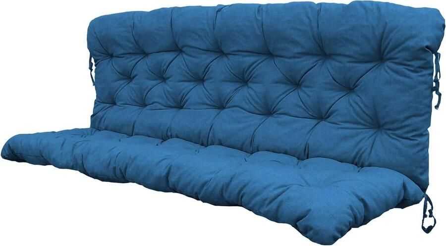 Kussens voor 3-zits bank 150 x 98 x 8 cm turquoise comfortabel en stijlvol Bankkussen