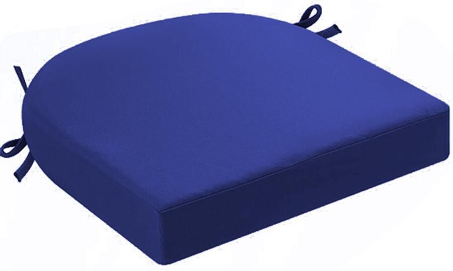 Kussens voor buitenstoelen set van 2 kussens voor tuinstoelen waterdicht met strikbanden zitkussens voor buiten kussens voor tuinstoelen eetkamerstoel 43 x 43 x 5 cm Koningsblauw