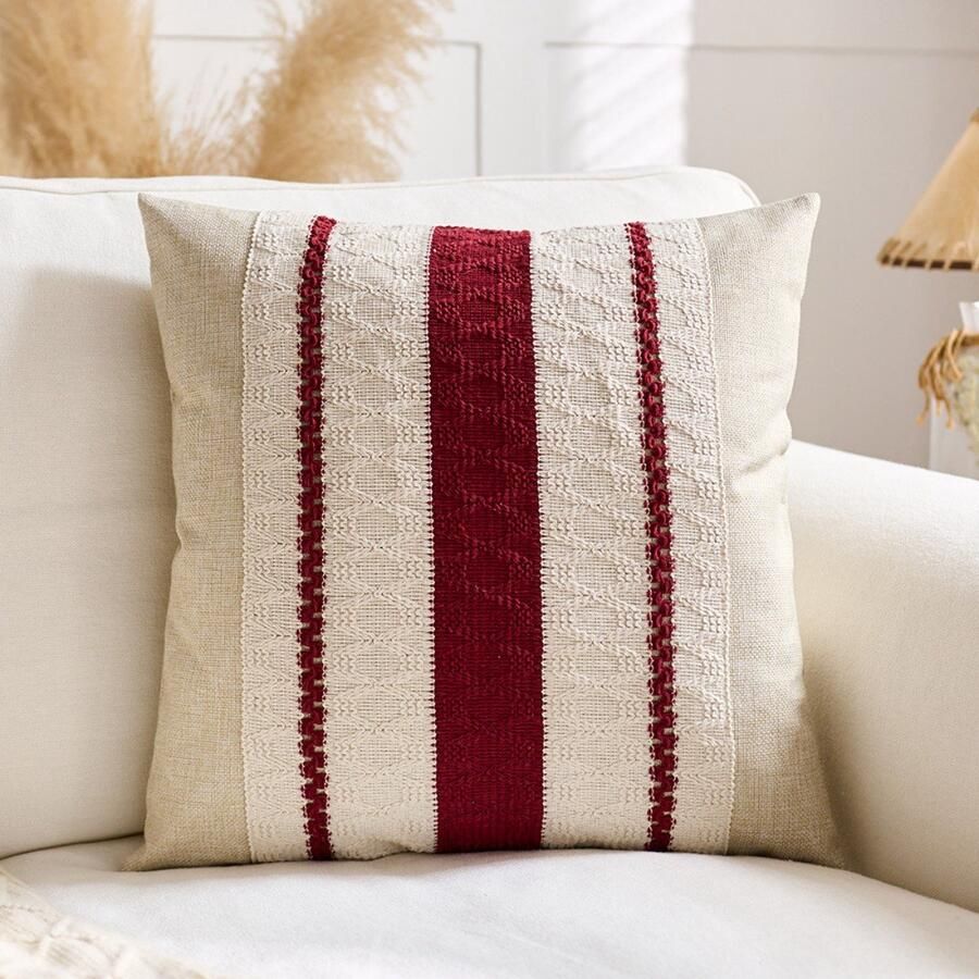 Kussensloop 45x45cm Slaapkamer Woondecoratie Kussenhoes voor Slaapbank Kussenhoes voor Slaapkamer Zonder Kern Katoen en Linnen Machinewasbaar Gebruik een waszak wordt aanbevolen voor het wassen in de machine - Foto 3