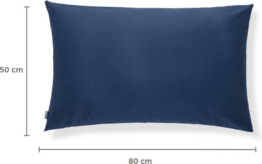 Kussensloop 50 x 80 cm katoen premium satijn set van 2 kussenhoezen decoratie voor kussen bed bank stof superzacht resistent hypoallergeen anti-mijt kussensloop met verborgen ritssluiting volledig wasbaar