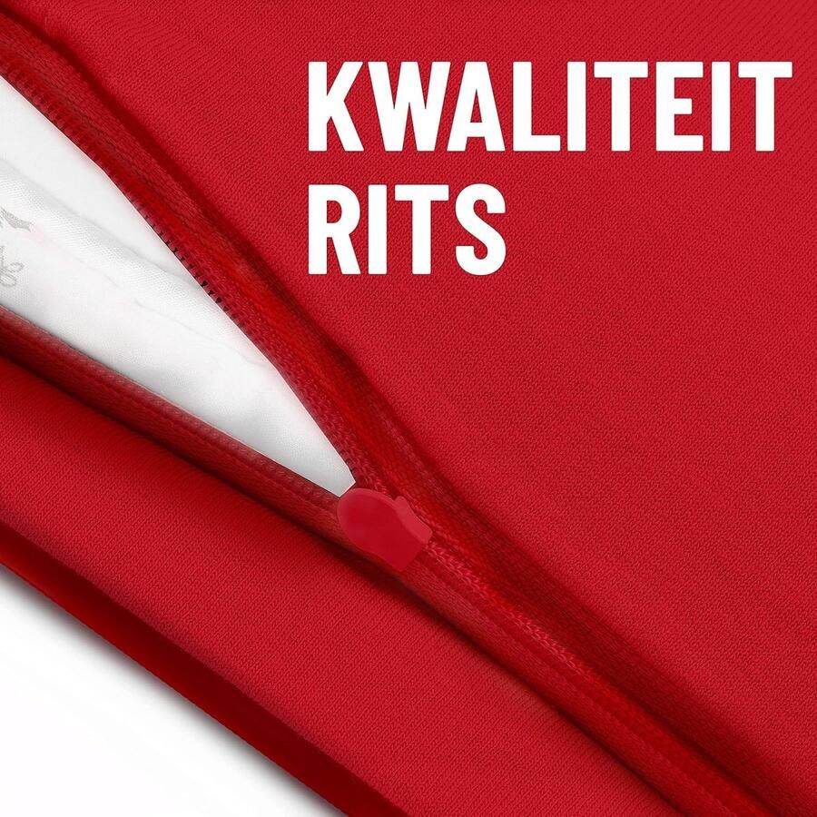 Kussensloop (Set van 2) – Rood Katoen Voor Kussens 40 x 80 cm 100% Jersey Katoen Beddengoed Dubbel Bed Kussensloop Kussenbeschermer Bestendig en Hypoallergeen