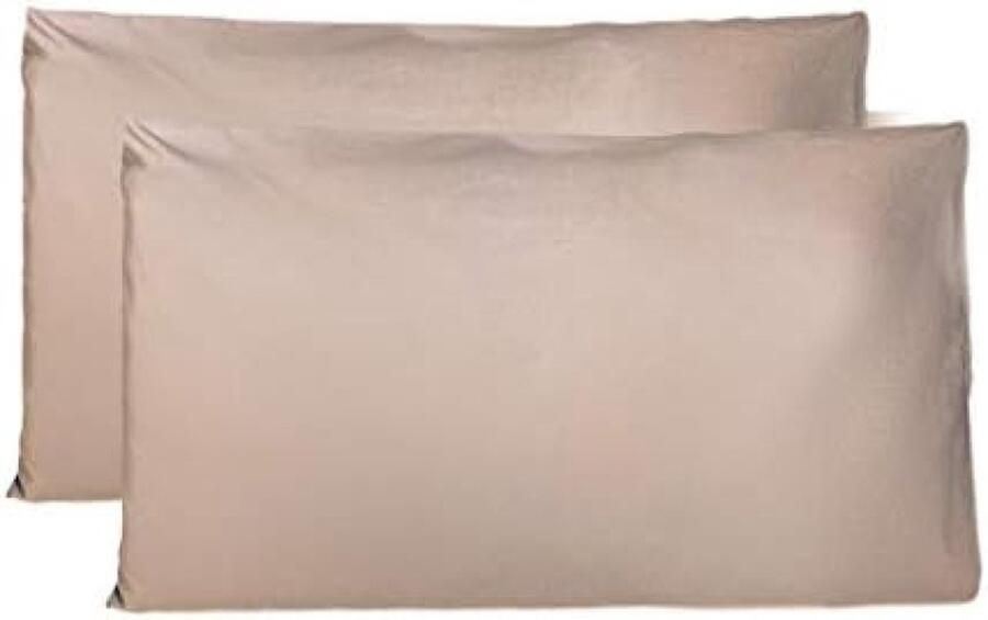 Kussenslopen 100% Pure katoen 50x80 CM Set van 2 Bed Kussen Stoffen Gemaakt in Italië Tassluiting Solid Color Standaard Maat met Schildpad