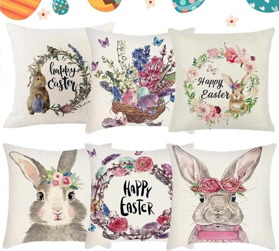 Kussenslopen haas 45 x 45 cm konijntje fluweel zachte decoratieve kussenhoes sierkussenslopen voor bank slaapkamer woonkamer auto woondecoratie kussenaccessoires