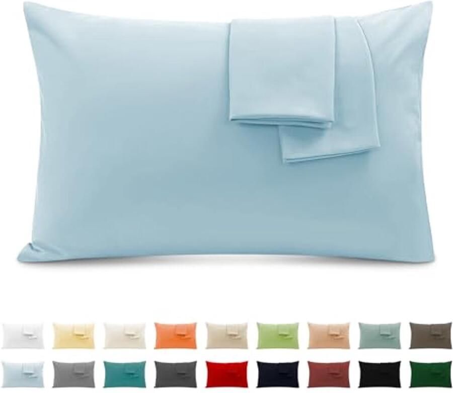 Kussenslopen van Katoen voor Tweepersoonsbed 40x70 cm Zacht Ademend en Hypoallergeen Set van 2