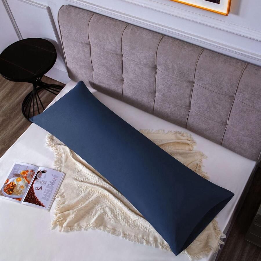 Kussenslopen Voor Tweepersoonsbed Microvezel Kussenslopen 2 Stuks Blauw 50 x 150 cm