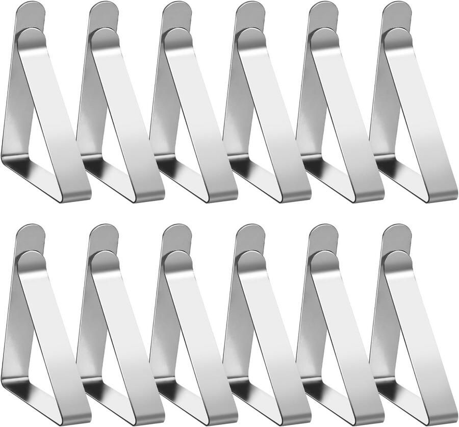 KZQ 12 stuks Tafelkleed klemmen Tafelkleed -Tafelklemmen Tafelkleed gewichtjes 6 cm tafelkleedclip Verstelbaar tafelkleed