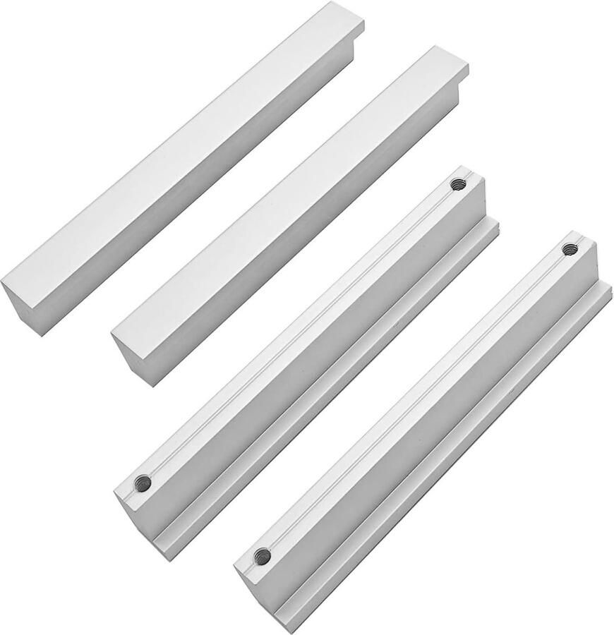 10 STKS L 90 ° Aluminium Kast Deur Handvat Meubels Lade Trekt 224mm Gat Centrum 255 mm Totale Lengte Zilver cabinet handle black