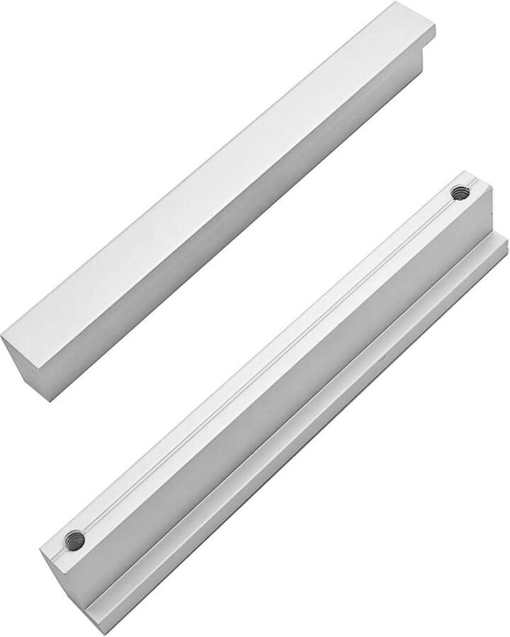 Keukenkast kastdeurkrukken 10 stuks L 90 ° aluminium massief zilver 128 mm afstand cabinet handle black