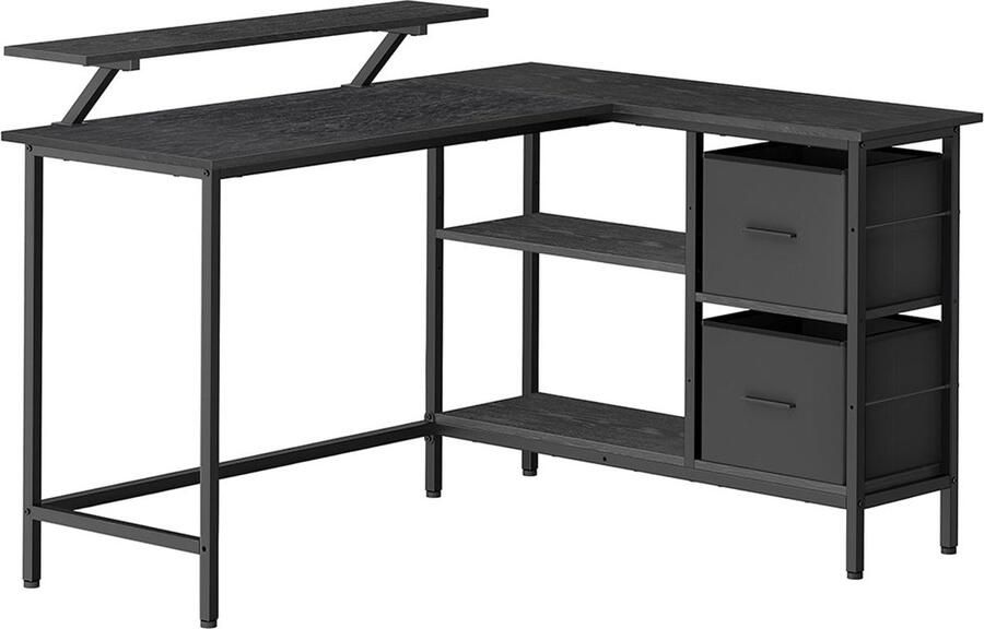 Rootz Living Rootz L Shape Desk Gaming Desk Studietafel Spaanplaat en staal Ruim 105 cm x 135 cm x 89 5 cm