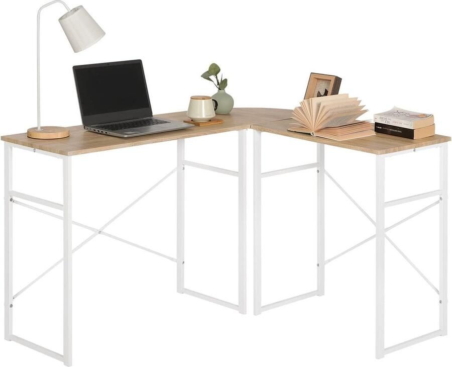 Rootz Living Rootz L-vormig bureau Hoekbureau Kantoorwerkstation Ruimtebesparend ontwerp Stevige constructie Eenvoudige montage 83 cm x 72 5 cm x 40 cm en 63 cm x 72 5 cm x 40 cm