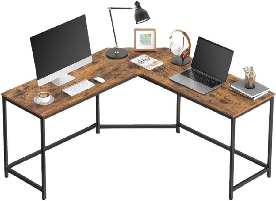 L -vormige bureau Gamingtafel hoekbureau Space -reddend ontwerp 149 cm x 149cm x 75 cm