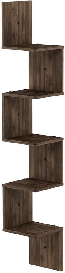 L-vormige hoekplank ruimtebesparend 1 stuk composiet hout 19.81 x 19.81 cm