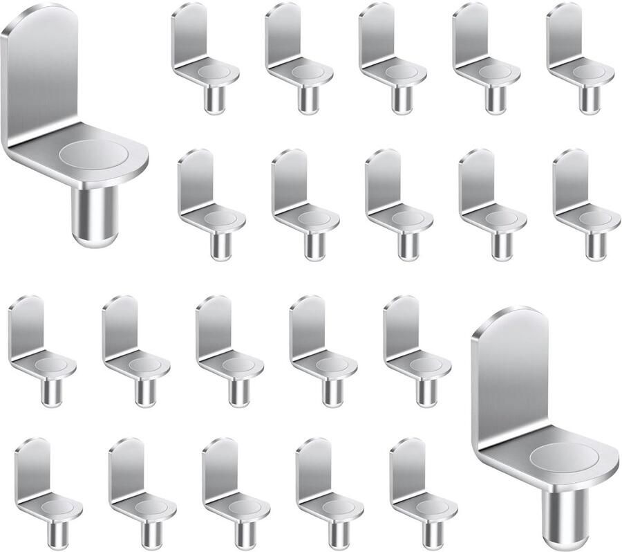 L-vormige plankhouders hoogwaardig staal set van 40