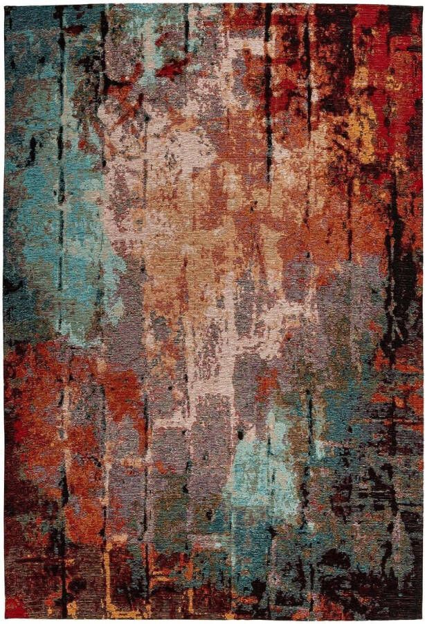 LaagPol dun tapijt patchwork met bloemen zigzag patroon campagne modern onderhoudsvriendelijk woonkamer slaapkamer eetkamer hal rood Zwart oranje turquoise blauw afmetingen: 80 x 150 cm - Foto 19