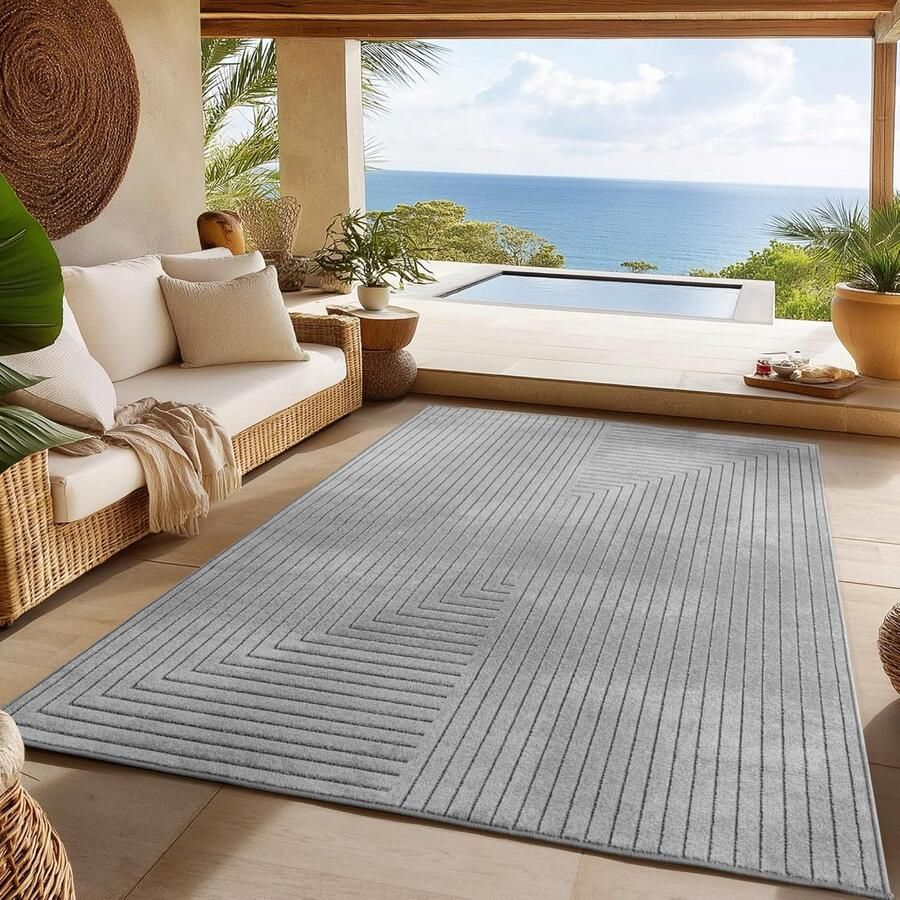 Laagpolig Vloerkleed voor Woonkamer en Slaapkamer Zacht Wasbaar en Onderhoudsvriendelijk 120x170 cm