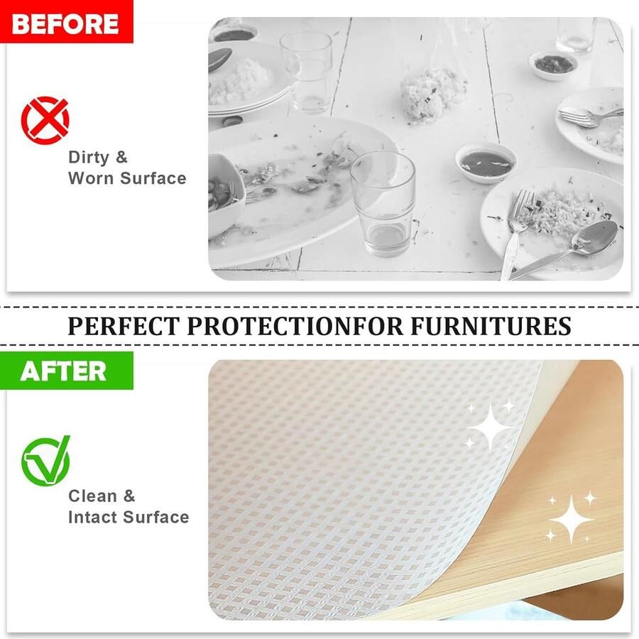 Lade mat 44 5 x 610cm Eva anti-slip mat keukenlades DIY knipbare waterdichte mat voor koelkast lades planken en kast (transparant ruit)