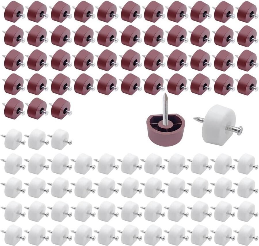 Lade Organisator Doorzichtige Opbergdozen 96 Stuks Wit + Bruin Kunststof