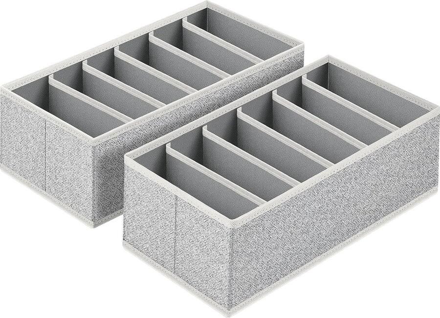 Lade Organiser voor Ondergoed Set van 2 Kast Organiser Stoffen Garderobe Organiser voor het Opbergen van Ondergoed Sokken Dassen Riemen en Andere Accessoires